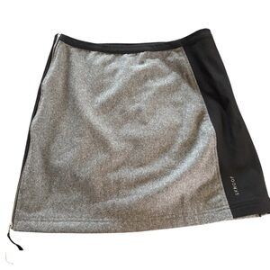 Skhoop Mini Skirt Sz S Side Zip Grey Wool Blend Outdoors Activewear New Sporty